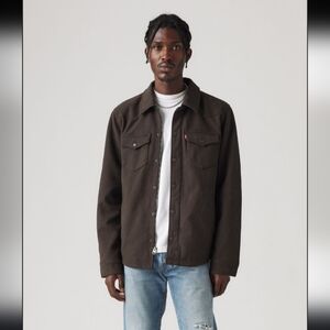 NWT Levi's Faux Suede Western Shacket men's size small